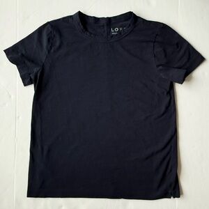 LOFT Everyday Crew Tee Shirt Navy Blue Short Sleeve Size S